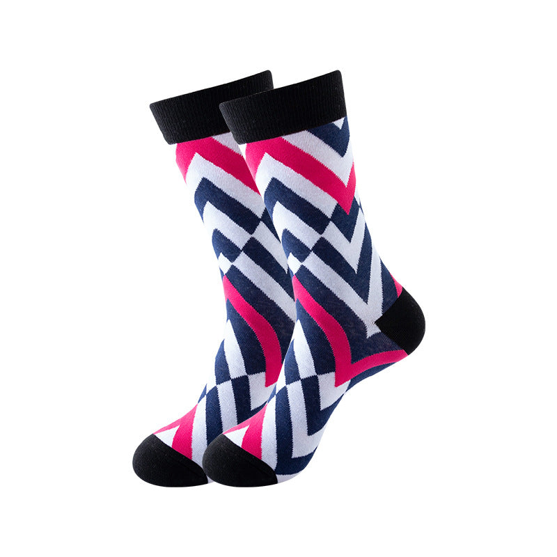 Trendy Mid-Calf Cotton Socks | Unisex Crew Socks | Fall Winter Fashion Socks
