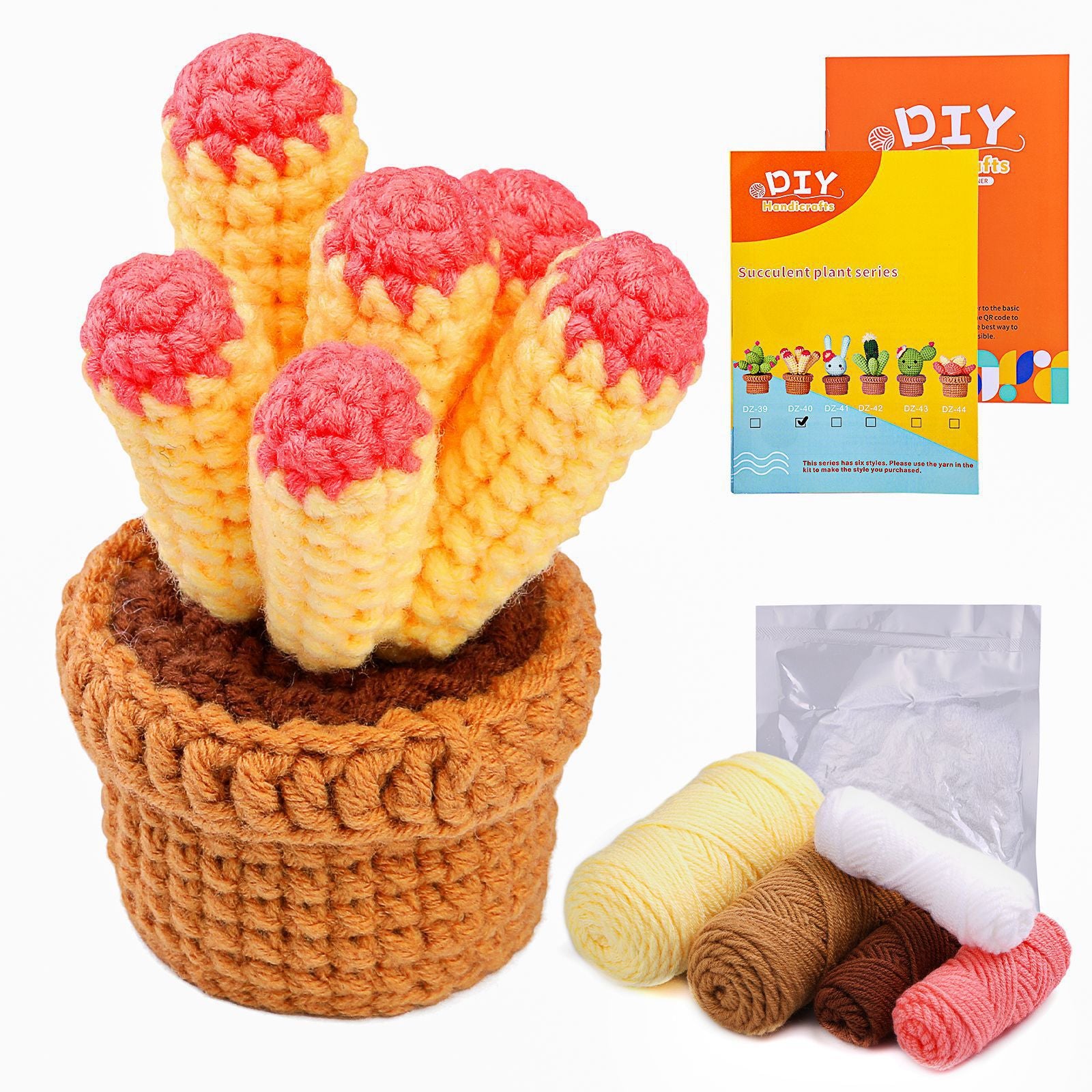 DIY Crochet Doll Kit – Knitting Plush Doll Material Package Set for Beginners