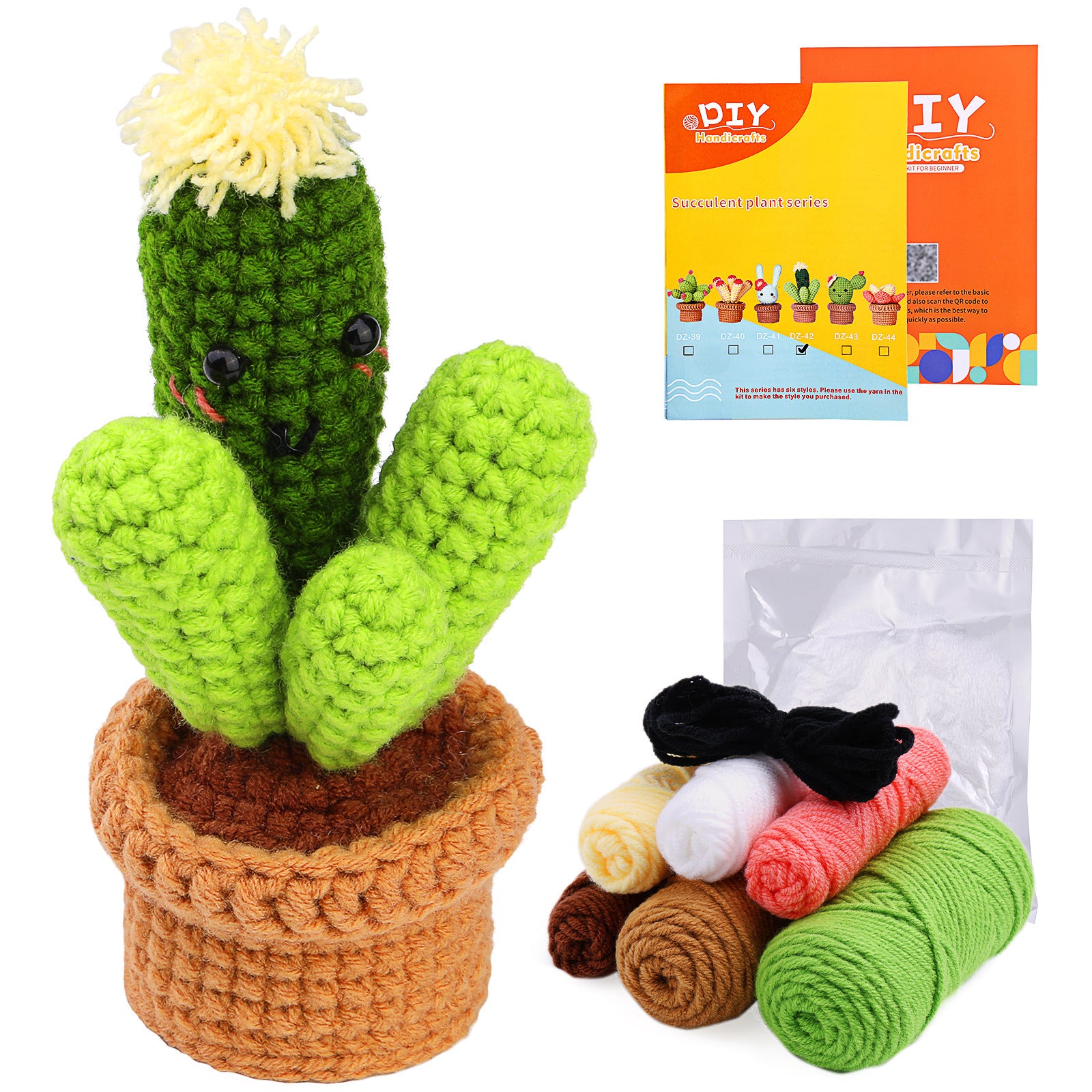 DIY Crochet Doll Kit – Knitting Plush Doll Material Package Set for Beginners