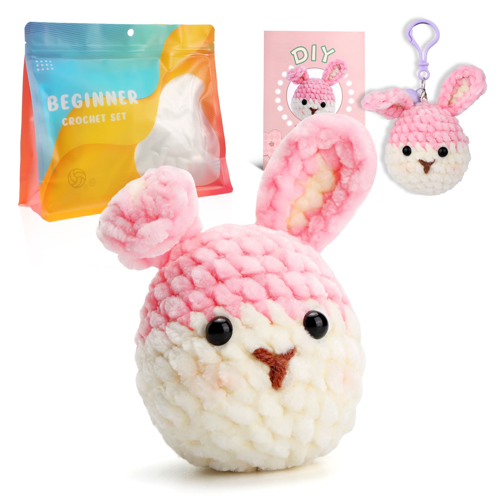 DIY Crochet Doll Kit – Knitting Plush Doll Material Package Set for Beginners