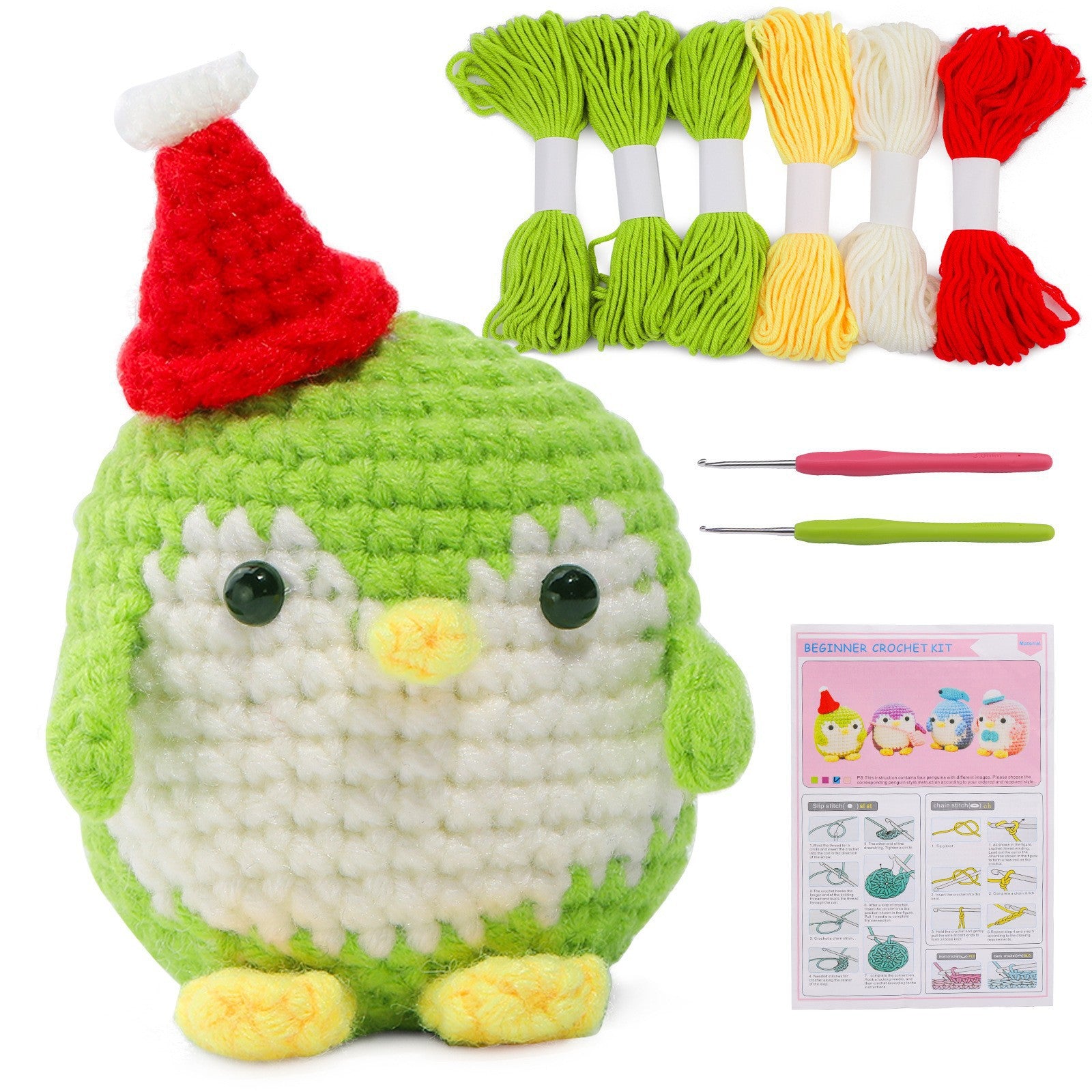 DIY Crochet Doll Kit – Knitting Plush Doll Material Package Set for Beginners