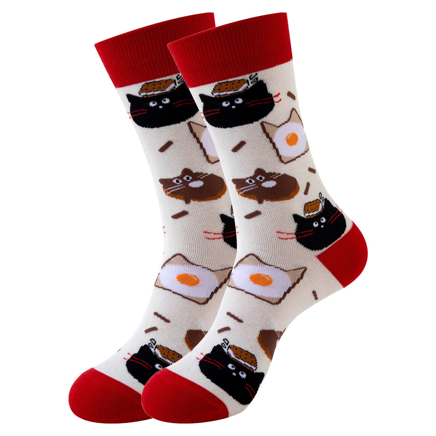 Trendy Mid-Calf Cotton Socks | Unisex Crew Socks | Fall Winter Fashion Socks