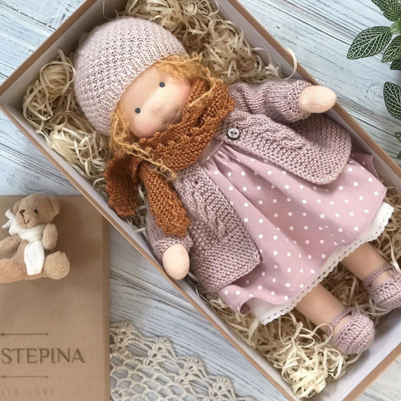 Handmade Cotton Waldorf Doll Kit – DIY Art Doll for Collectors & Crafters