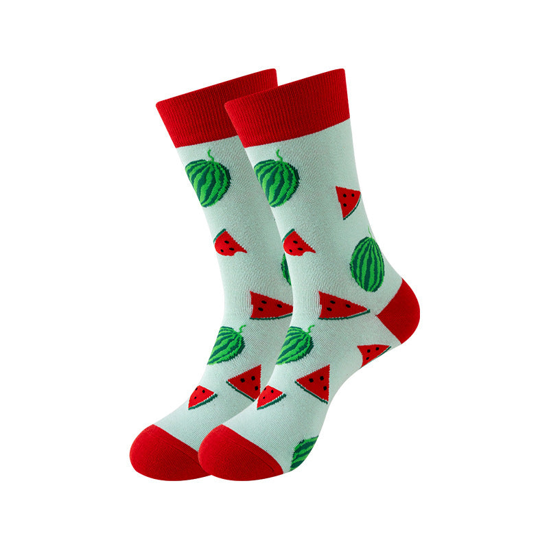 Trendy Mid-Calf Cotton Socks | Unisex Crew Socks | Fall Winter Fashion Socks