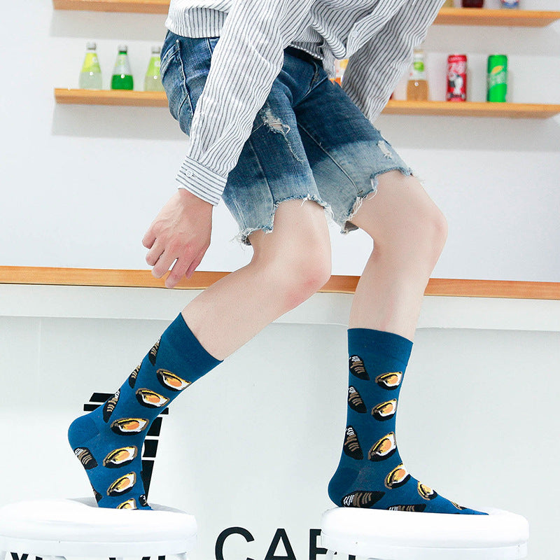 Colorful Mid-Tube Socks for Men & Women | Trendy Cotton Crew Socks