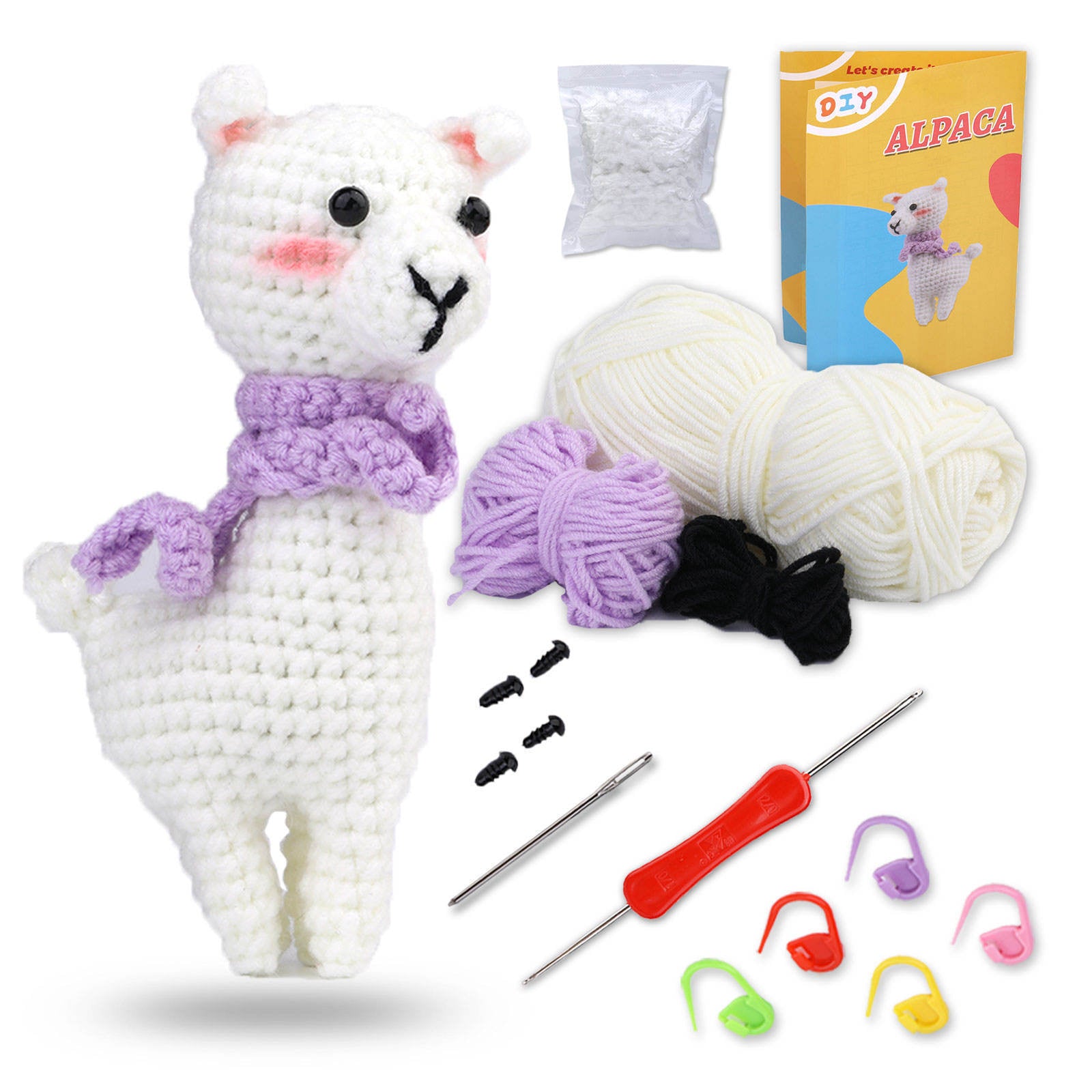 DIY Crochet Doll Kit – Knitting Plush Doll Material Package Set for Beginners