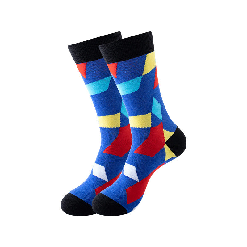 Trendy Mid-Calf Cotton Socks | Unisex Crew Socks | Fall Winter Fashion Socks