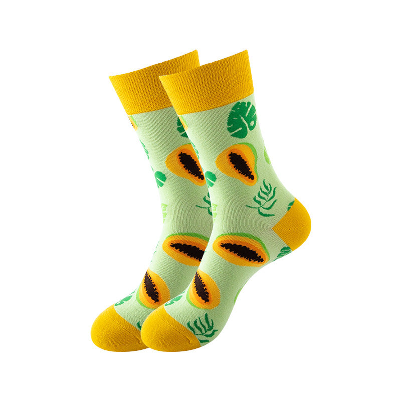 Trendy Mid-Calf Cotton Socks | Unisex Crew Socks | Fall Winter Fashion Socks