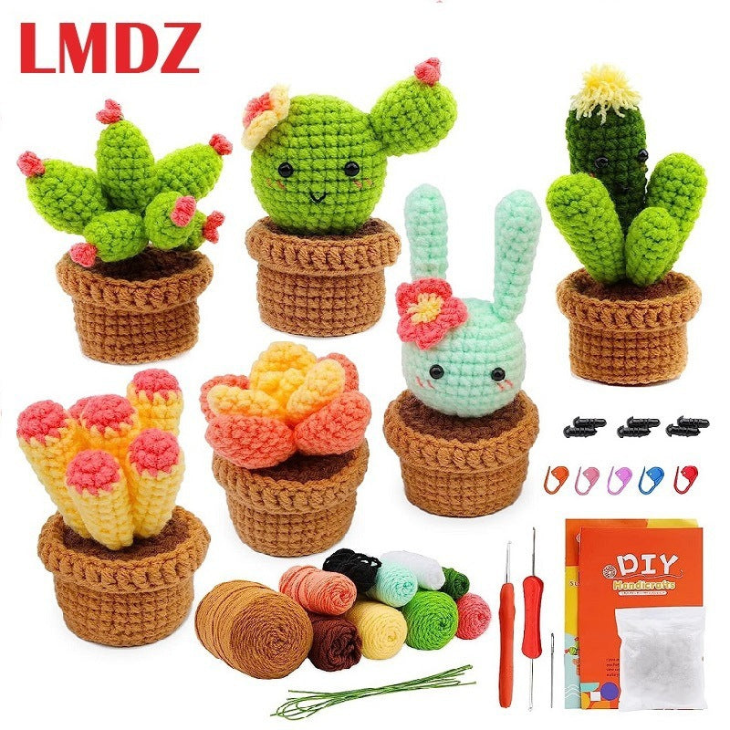 DIY Crochet Doll Kit – Knitting Plush Doll Material Package Set for Beginners
