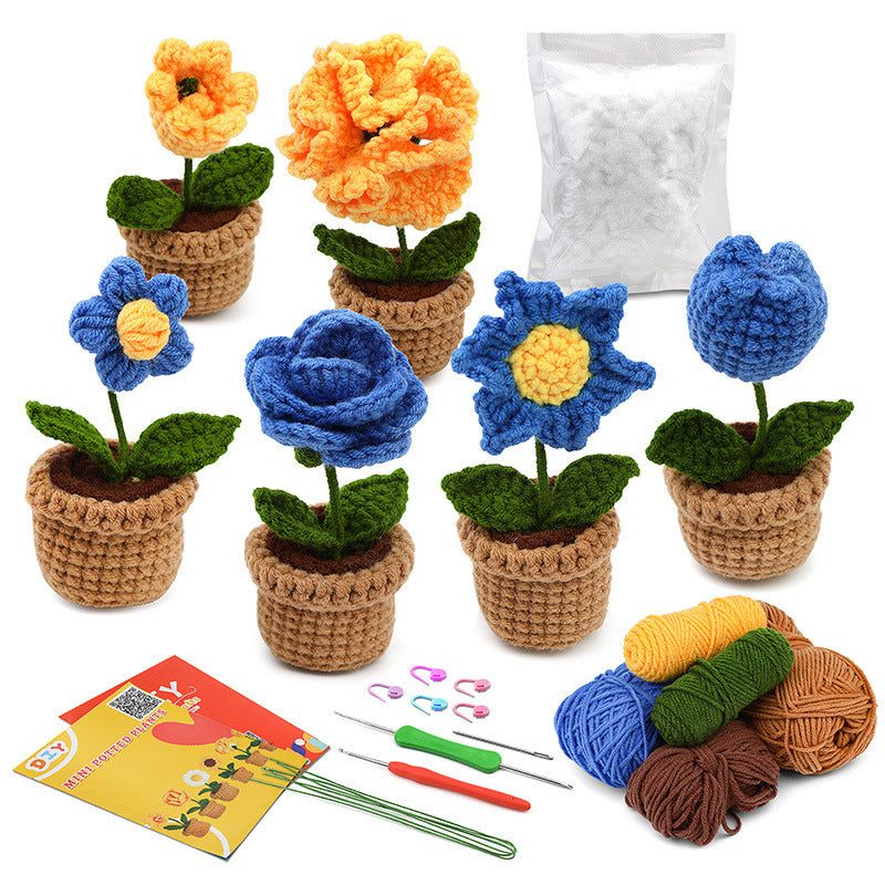 DIY Crochet Doll Kit – Knitting Plush Doll Material Package Set for Beginners