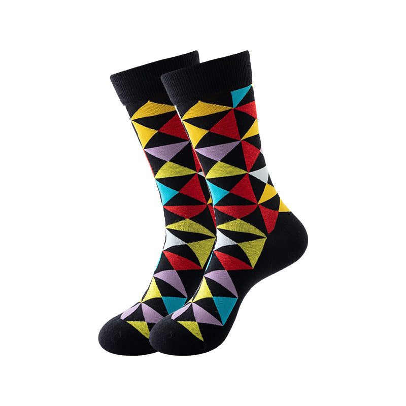 Trendy Mid-Calf Cotton Socks | Unisex Crew Socks | Fall Winter Fashion Socks