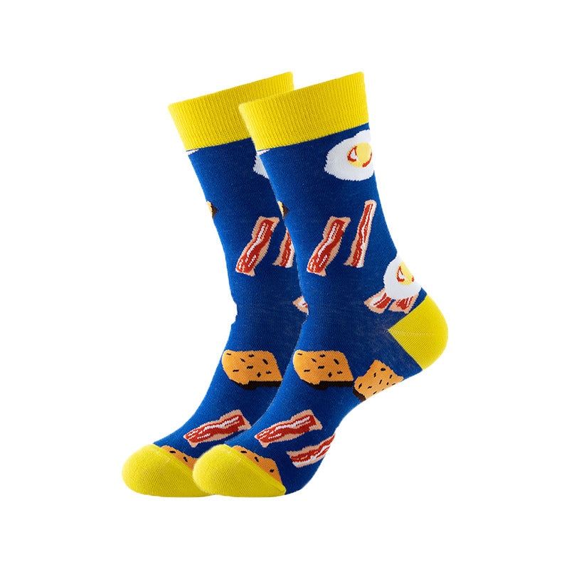 Trendy Mid-Calf Cotton Socks | Unisex Crew Socks | Fall Winter Fashion Socks