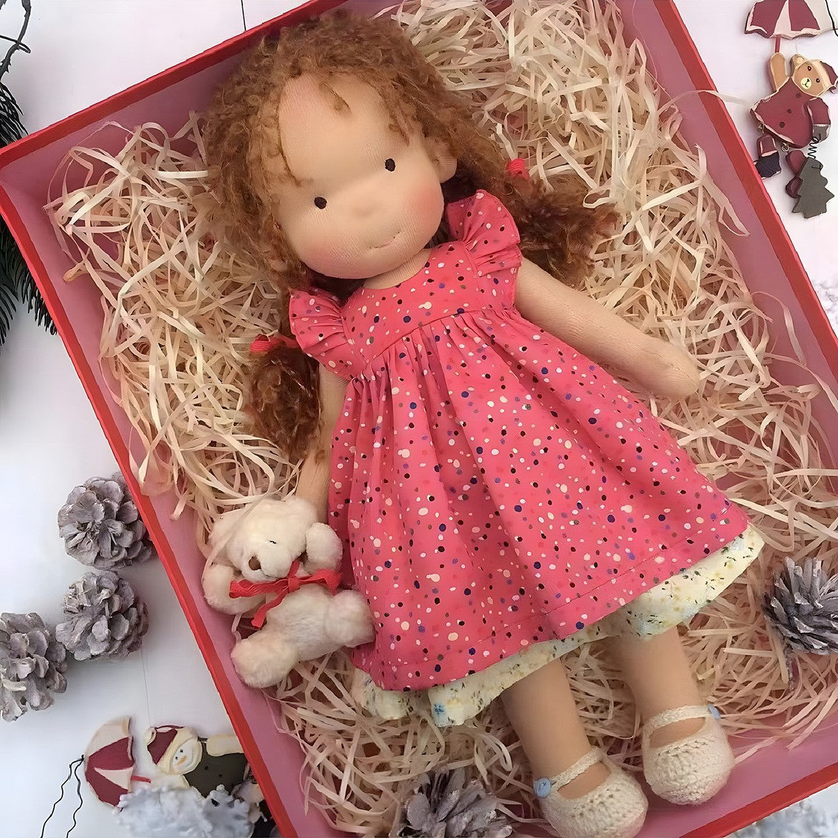 Handmade Cotton Waldorf Doll Kit – DIY Art Doll for Collectors & Crafters