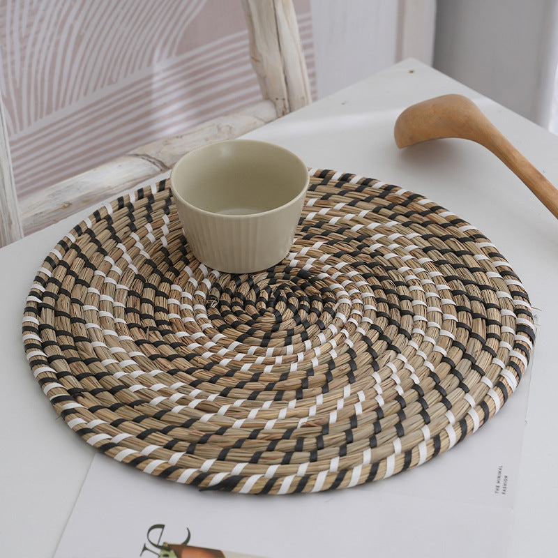 Round Woven Insulation Pad – Anti-Scalding Pot Mat & Thick Placemat for Table