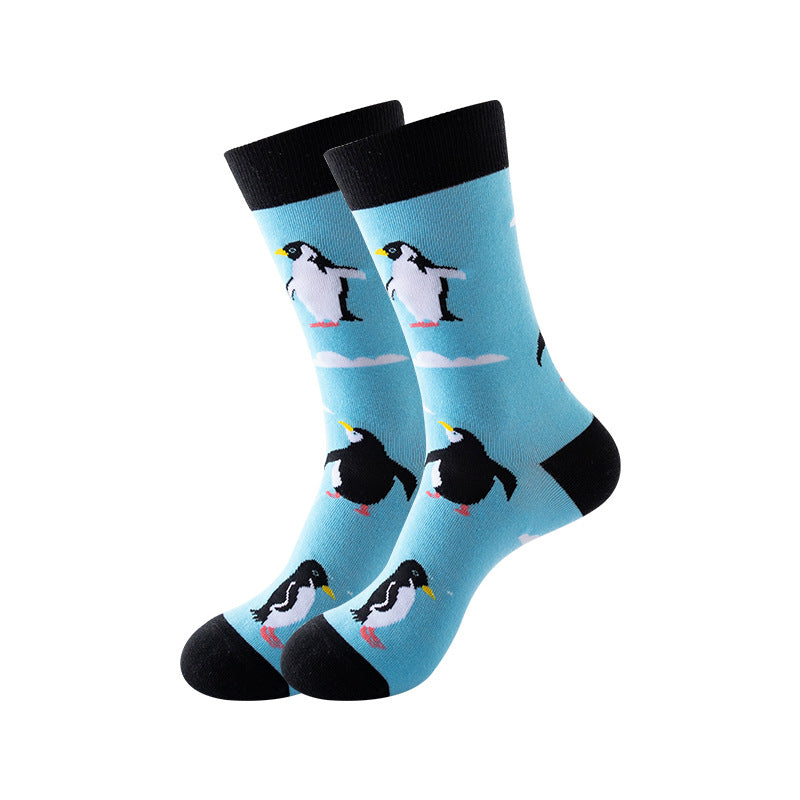 Trendy Mid-Calf Cotton Socks | Unisex Crew Socks | Fall Winter Fashion Socks