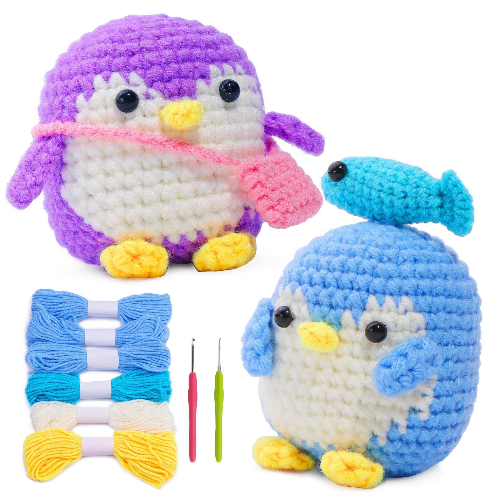DIY Crochet Doll Kit – Knitting Plush Doll Material Package Set for Beginners