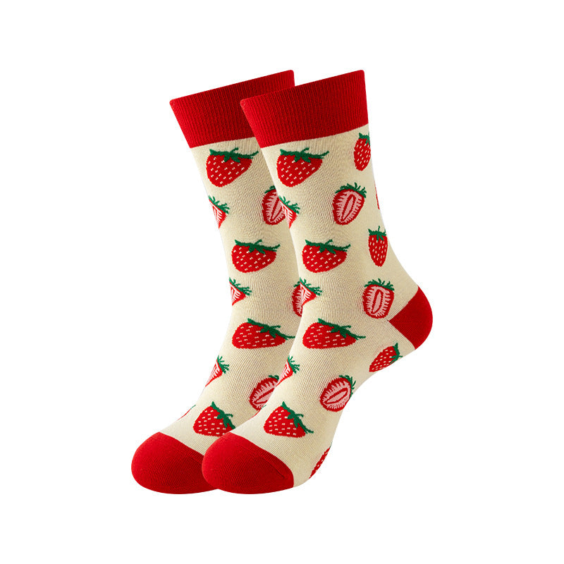 Trendy Mid-Calf Cotton Socks | Unisex Crew Socks | Fall Winter Fashion Socks