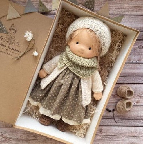 Handmade Cotton Waldorf Doll Kit – DIY Art Doll for Collectors & Crafters
