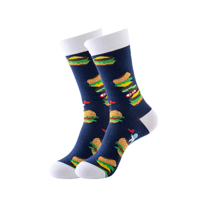 Trendy Mid-Calf Cotton Socks | Unisex Crew Socks | Fall Winter Fashion Socks