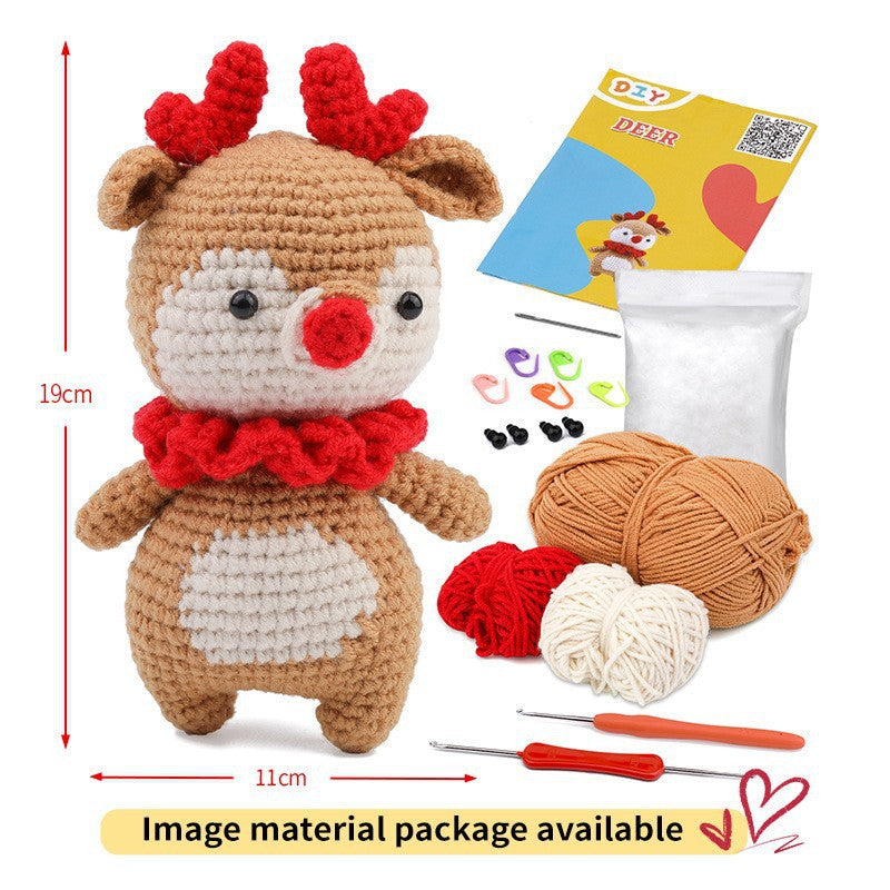 DIY Crochet Doll Kit – Knitting Plush Doll Material Package Set for Beginners