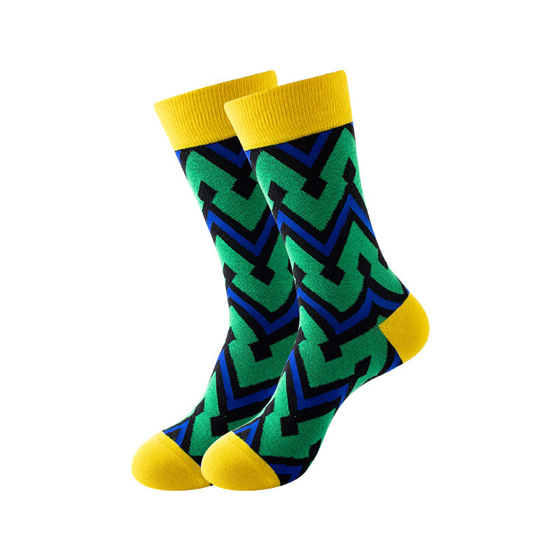 Trendy Mid-Calf Cotton Socks | Unisex Crew Socks | Fall Winter Fashion Socks