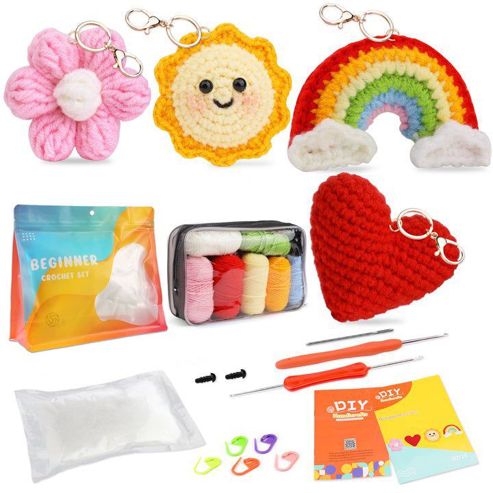 DIY Crochet Doll Kit – Knitting Plush Doll Material Package Set for Beginners