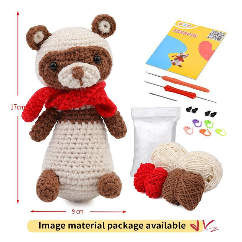 DIY Crochet Doll Kit – Knitting Plush Doll Material Package Set for Beginners