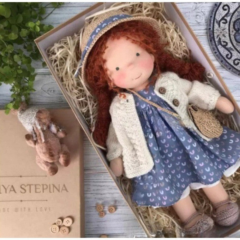Handmade Cotton Waldorf Doll Kit – DIY Art Doll for Collectors & Crafters