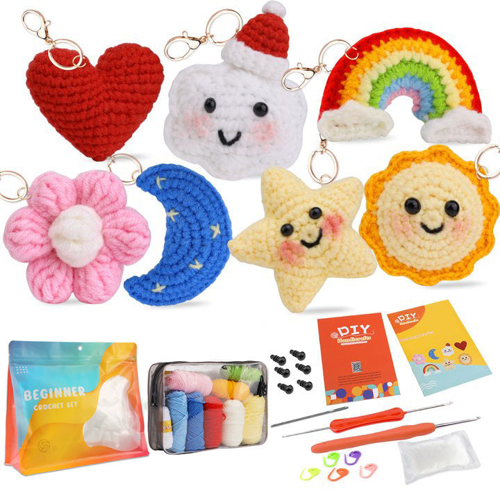 DIY Crochet Doll Kit – Knitting Plush Doll Material Package Set for Beginners