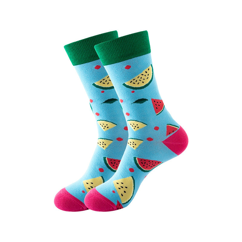 Trendy Mid-Calf Cotton Socks | Unisex Crew Socks | Fall Winter Fashion Socks