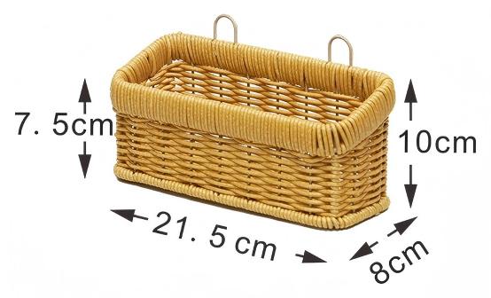 Imitation Rattan Kitchen Wall Hanging Basket for Living Room & Bedroom Decor