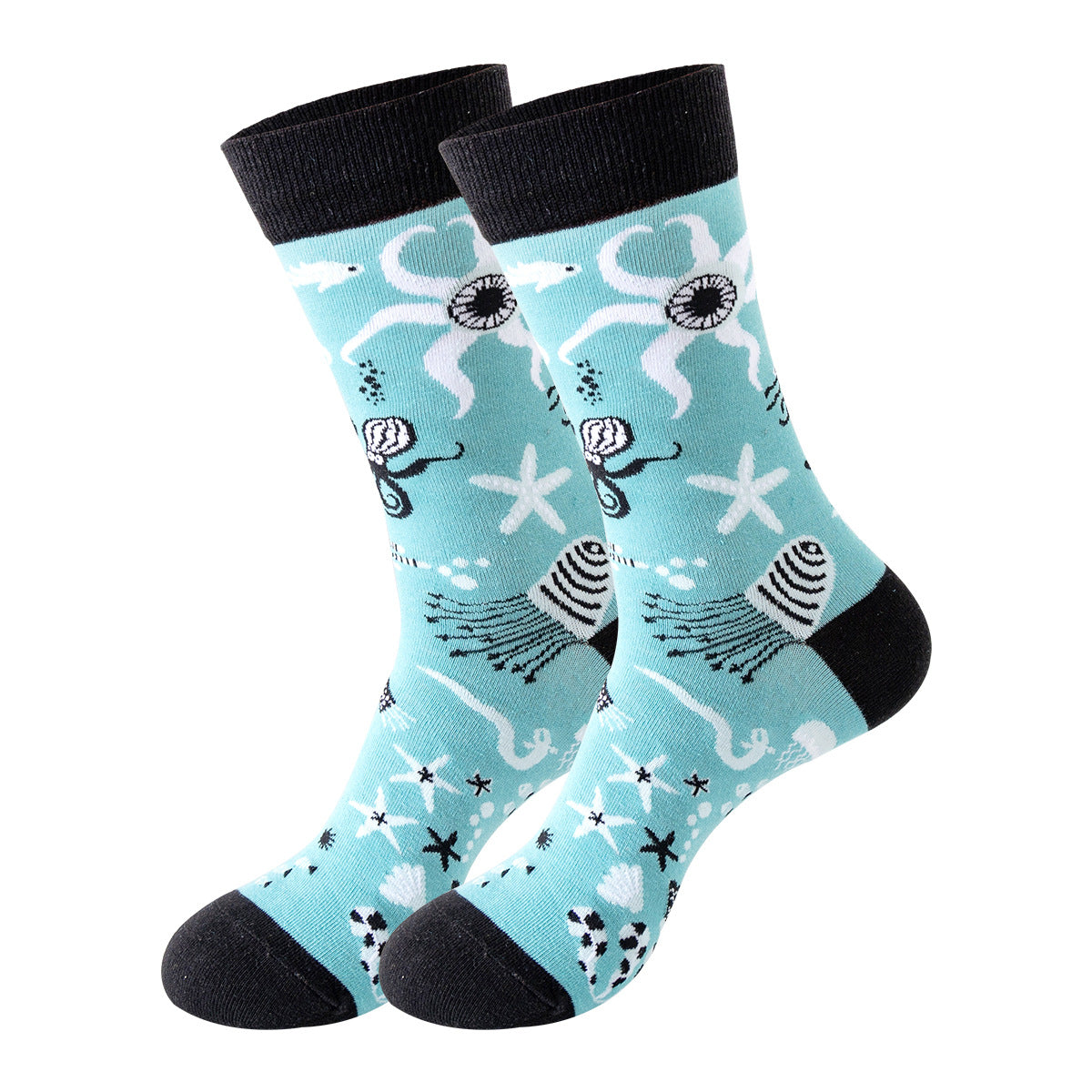 Trendy Mid-Calf Cotton Socks | Unisex Crew Socks | Fall Winter Fashion Socks