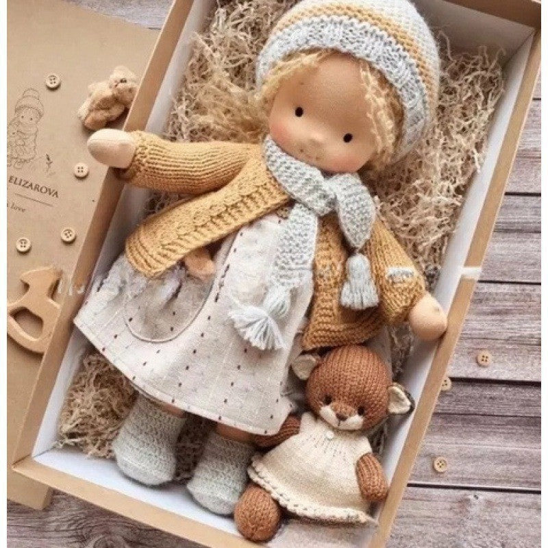 Handmade Cotton Waldorf Doll Kit – DIY Art Doll for Collectors & Crafters
