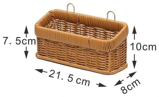 Imitation Rattan Kitchen Wall Hanging Basket for Living Room & Bedroom Decor