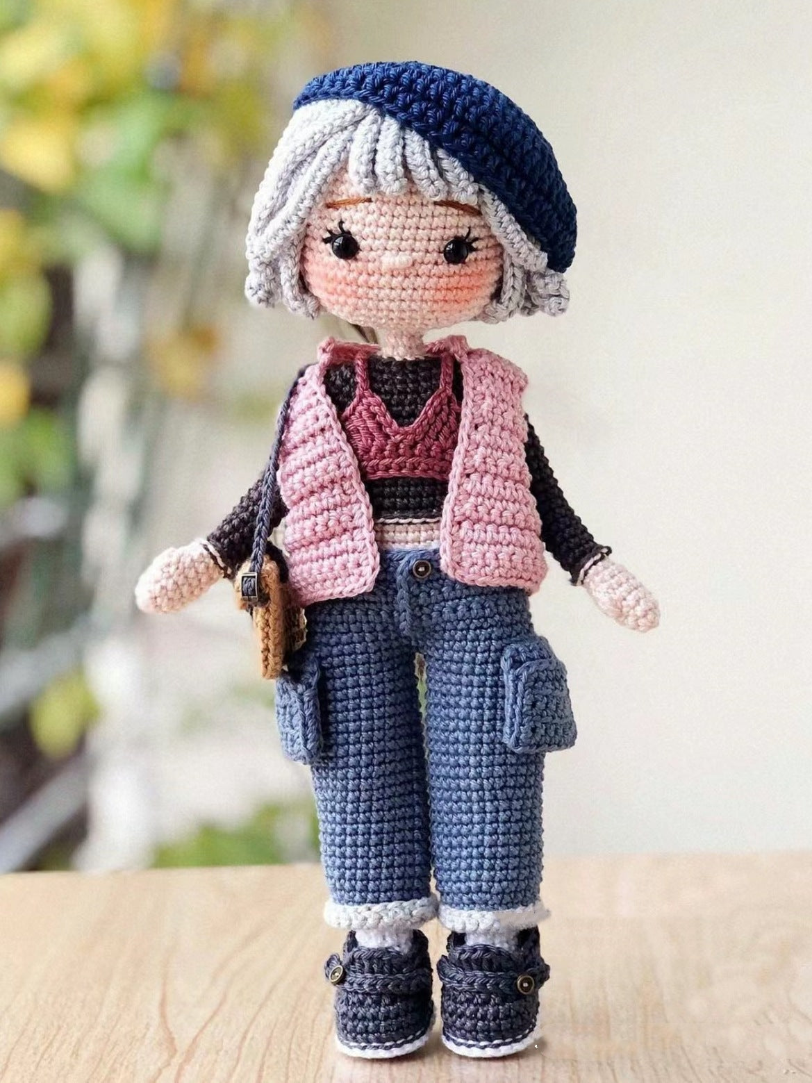 Wool Crochet Doll Kit – DIY Knitting Set with Clothes & Accessories