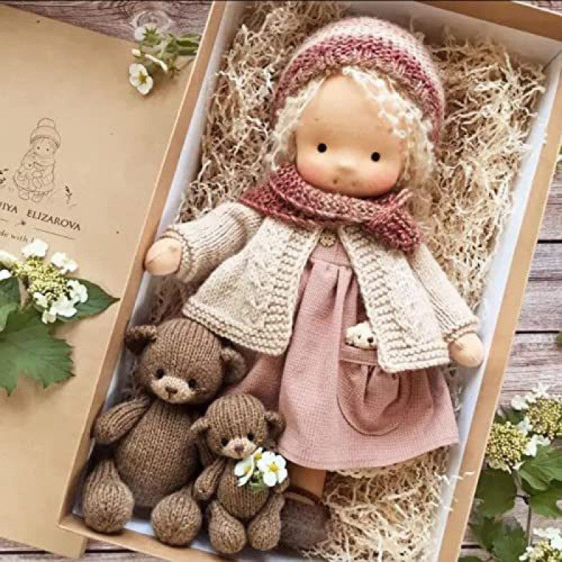 Handmade Cotton Waldorf Doll Kit – DIY Art Doll for Collectors & Crafters