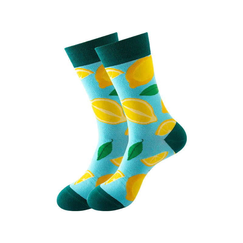 Trendy Mid-Calf Cotton Socks | Unisex Crew Socks | Fall Winter Fashion Socks