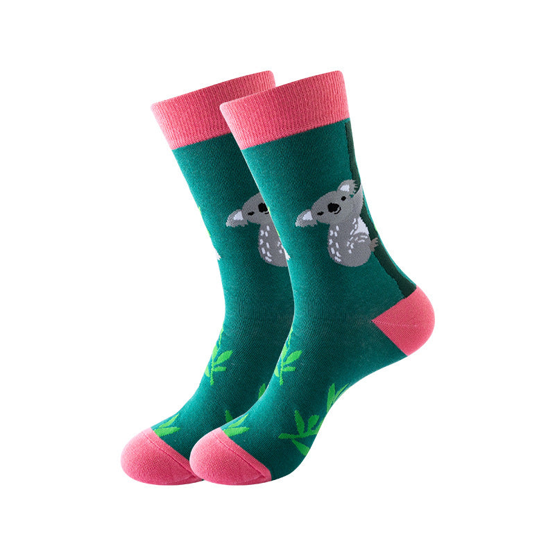 Trendy Mid-Calf Cotton Socks | Unisex Crew Socks | Fall Winter Fashion Socks