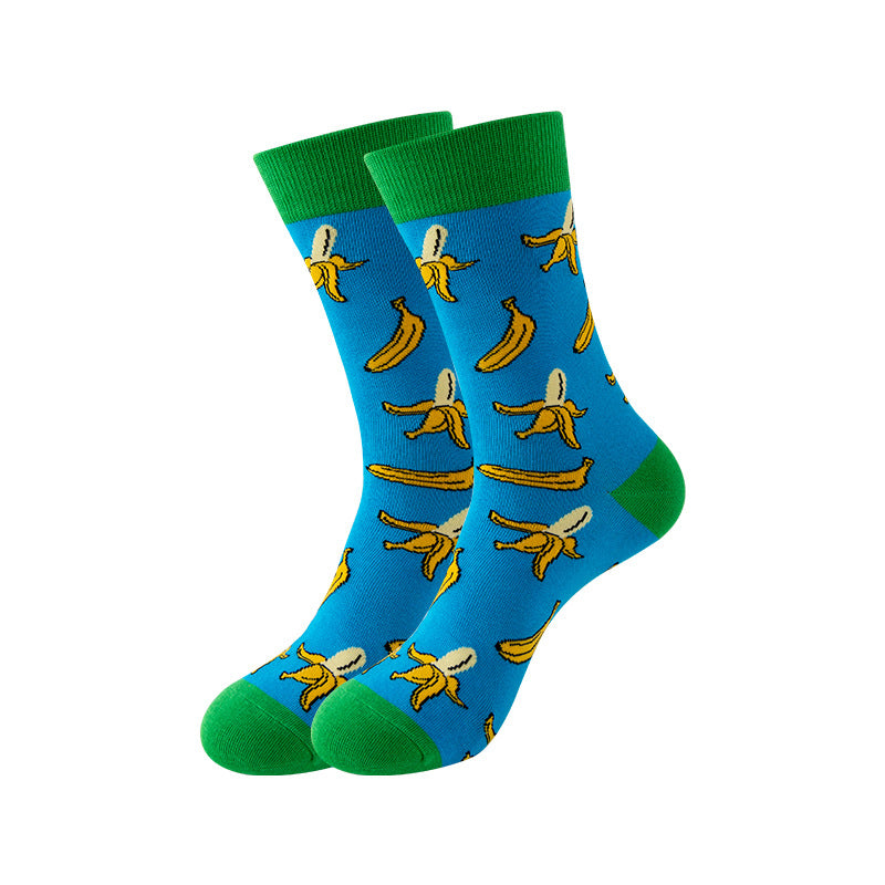 Trendy Mid-Calf Cotton Socks | Unisex Crew Socks | Fall Winter Fashion Socks