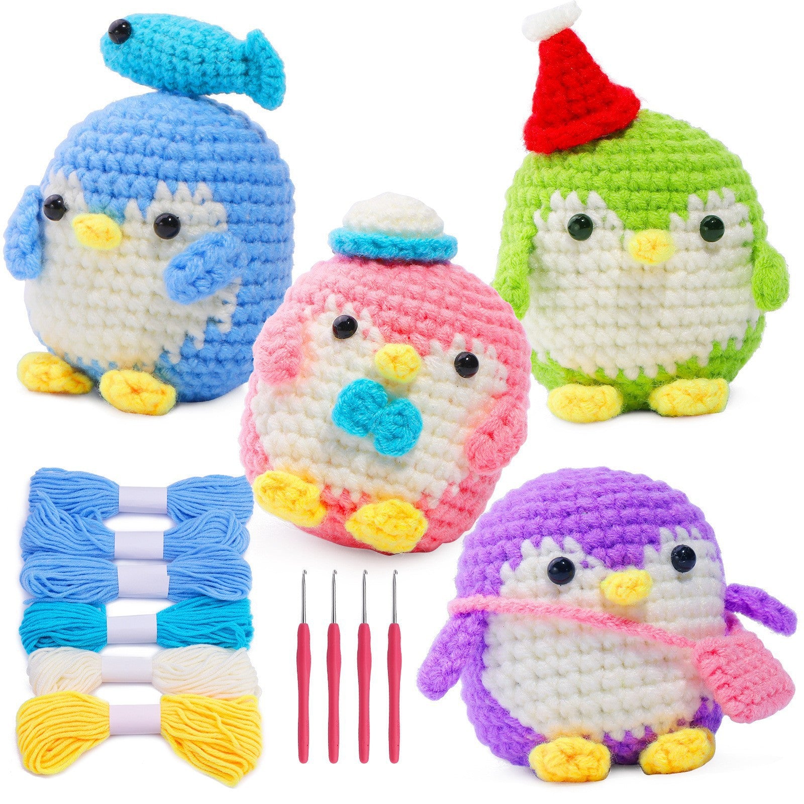 DIY Crochet Doll Kit – Knitting Plush Doll Material Package Set for Beginners