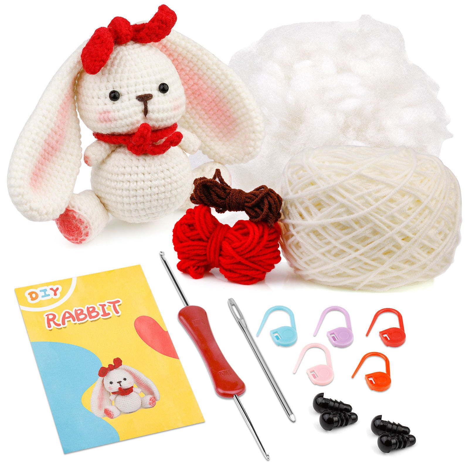 DIY Crochet Doll Kit – Knitting Plush Doll Material Package Set for Beginners