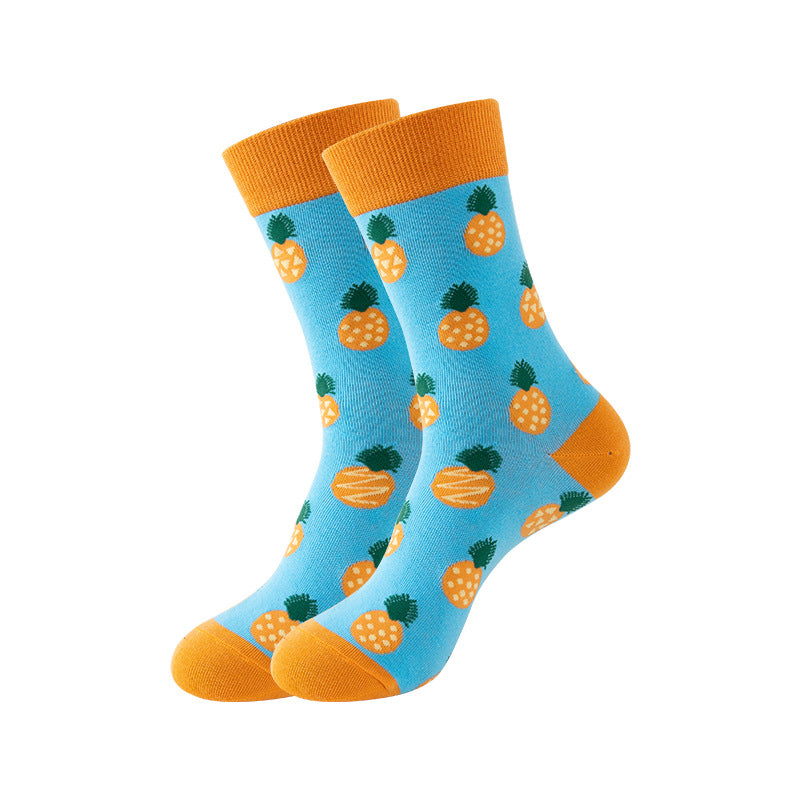 Trendy Mid-Calf Cotton Socks | Unisex Crew Socks | Fall Winter Fashion Socks