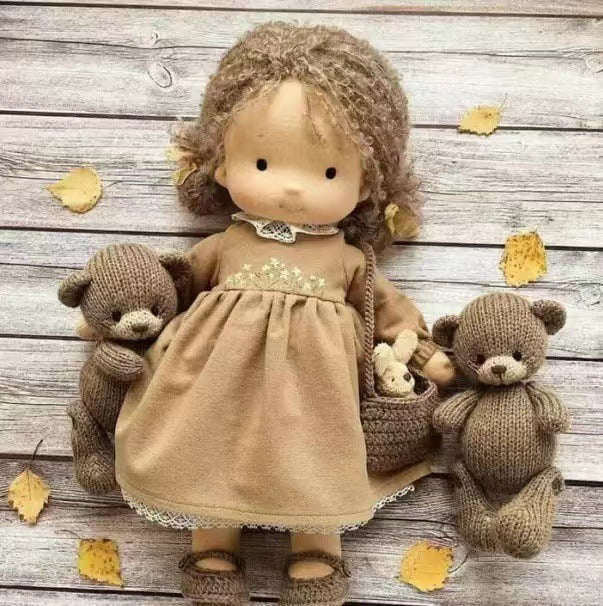Handmade Cotton Waldorf Doll Kit – DIY Art Doll for Collectors & Crafters