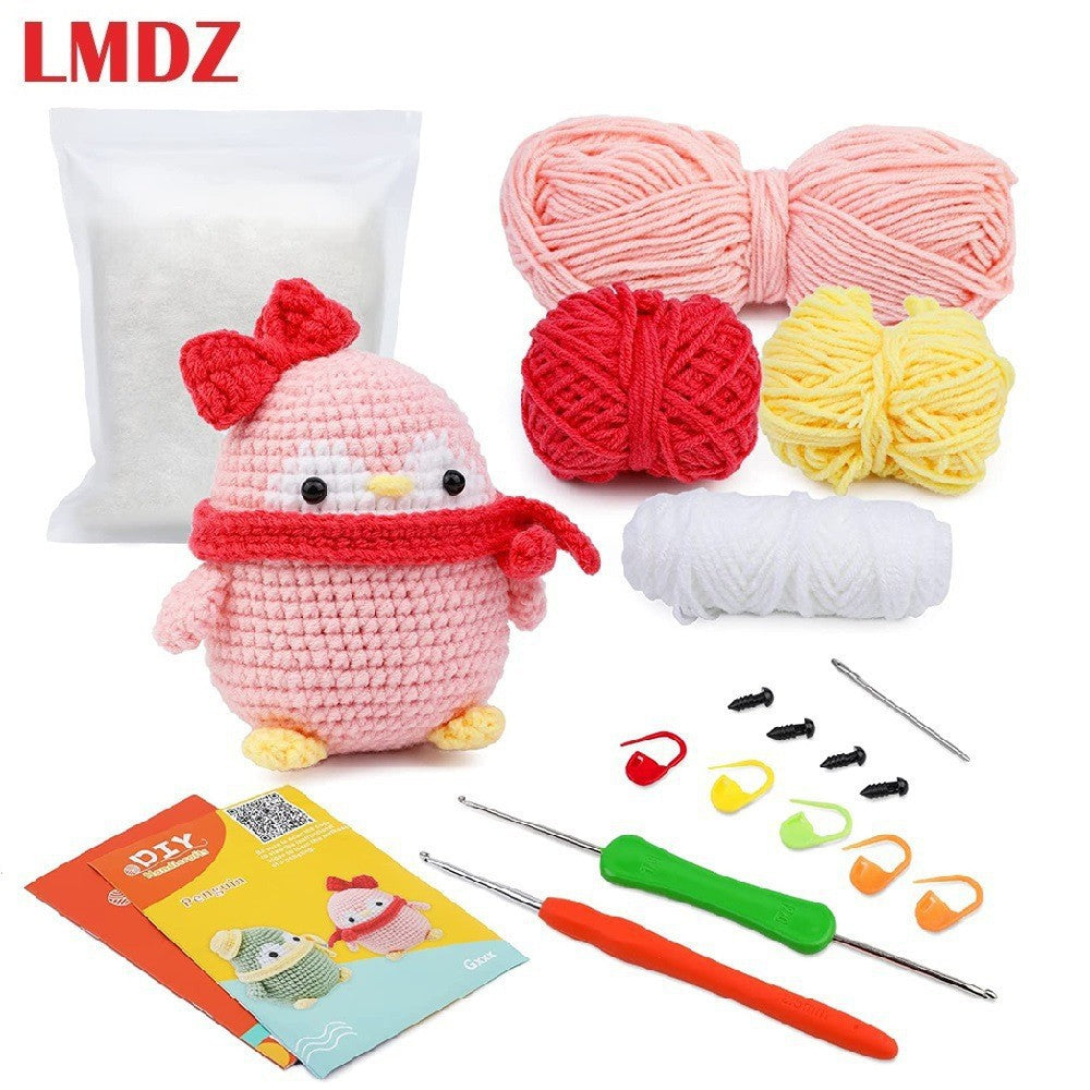 DIY Crochet Doll Kit – Knitting Plush Doll Material Package Set for Beginners