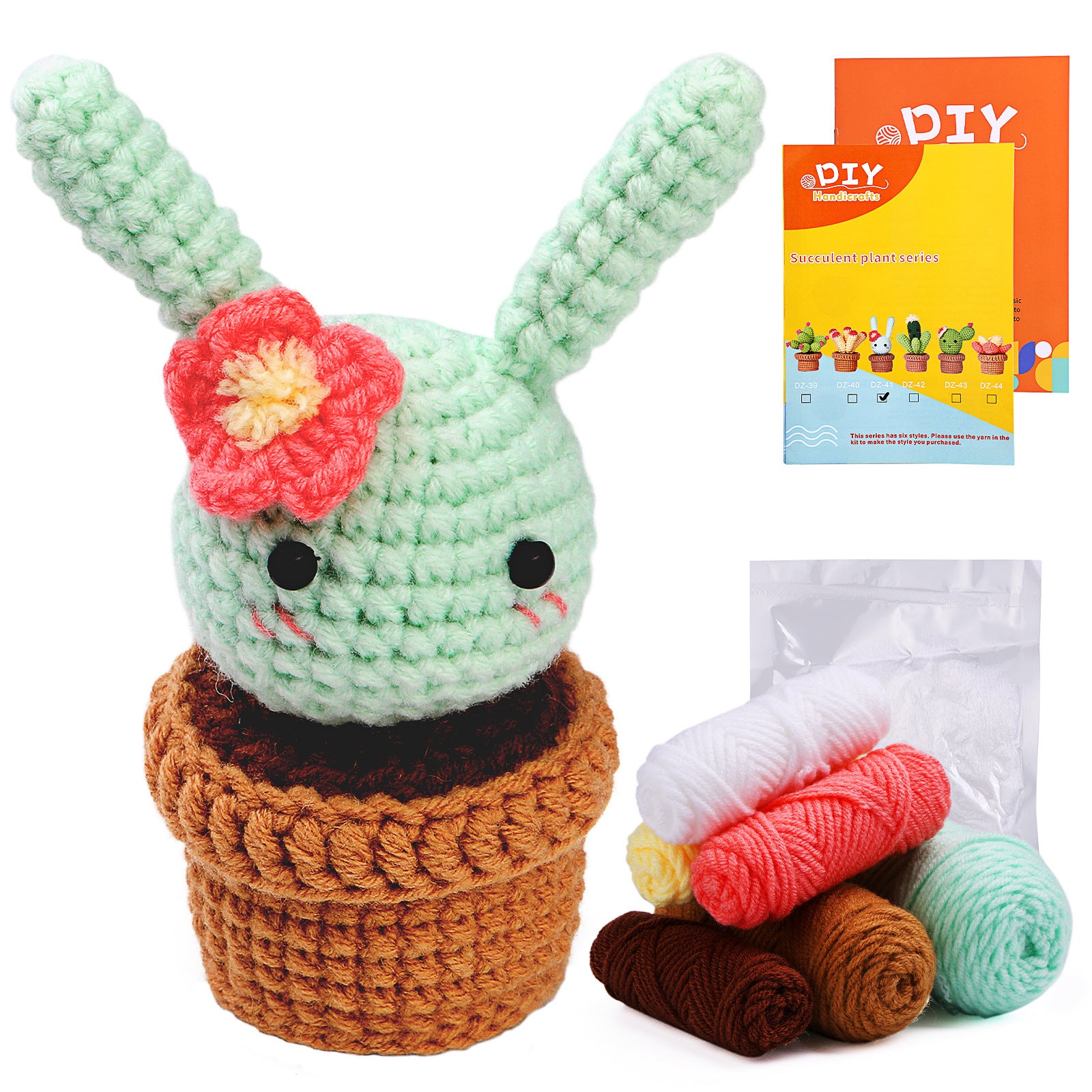 DIY Crochet Doll Kit – Knitting Plush Doll Material Package Set for Beginners