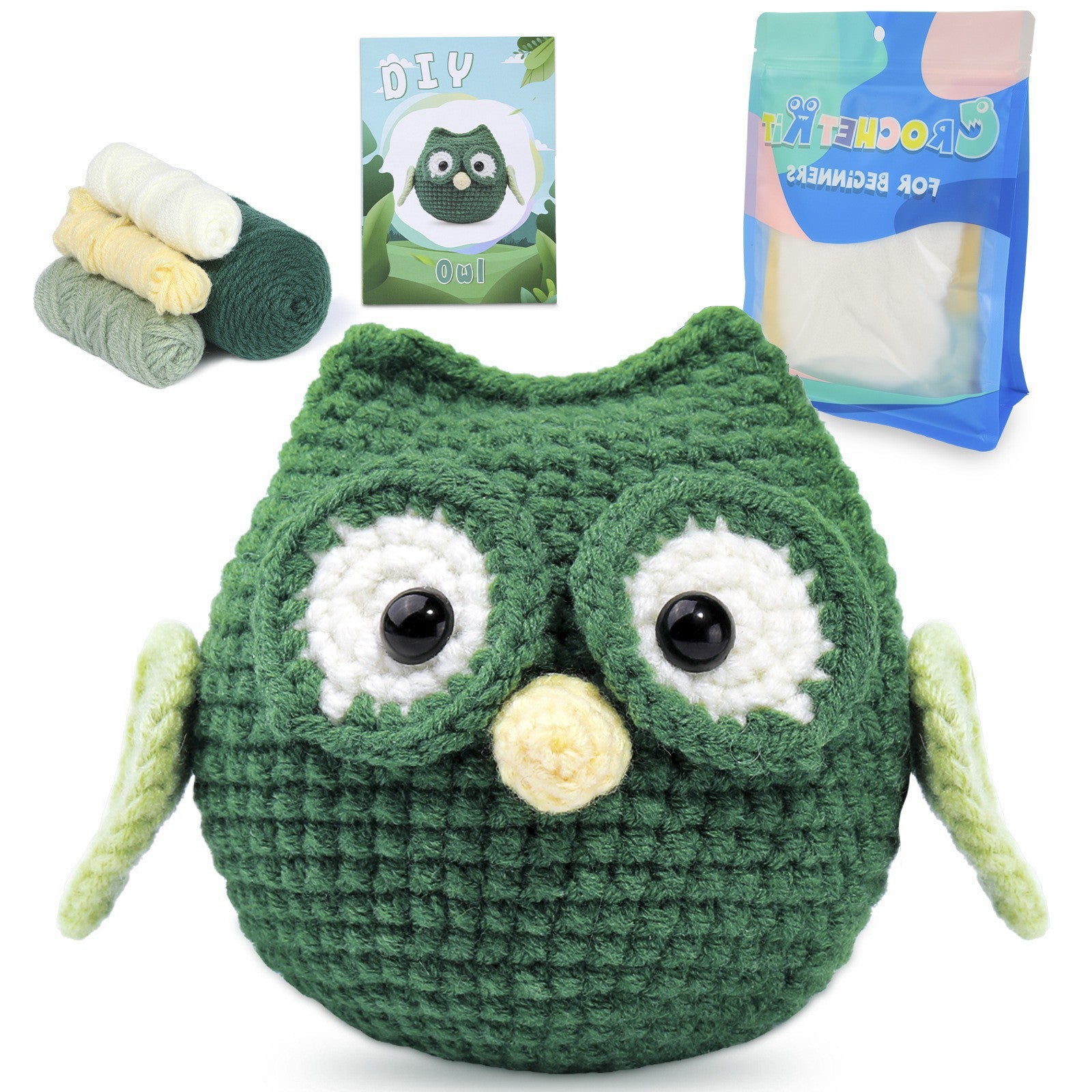 DIY Crochet Doll Kit – Knitting Plush Doll Material Package Set for Beginners