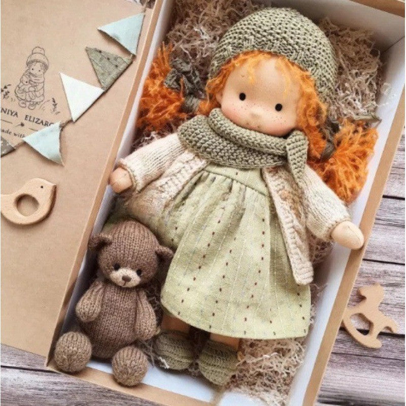 Handmade Cotton Waldorf Doll Kit – DIY Art Doll for Collectors & Crafters