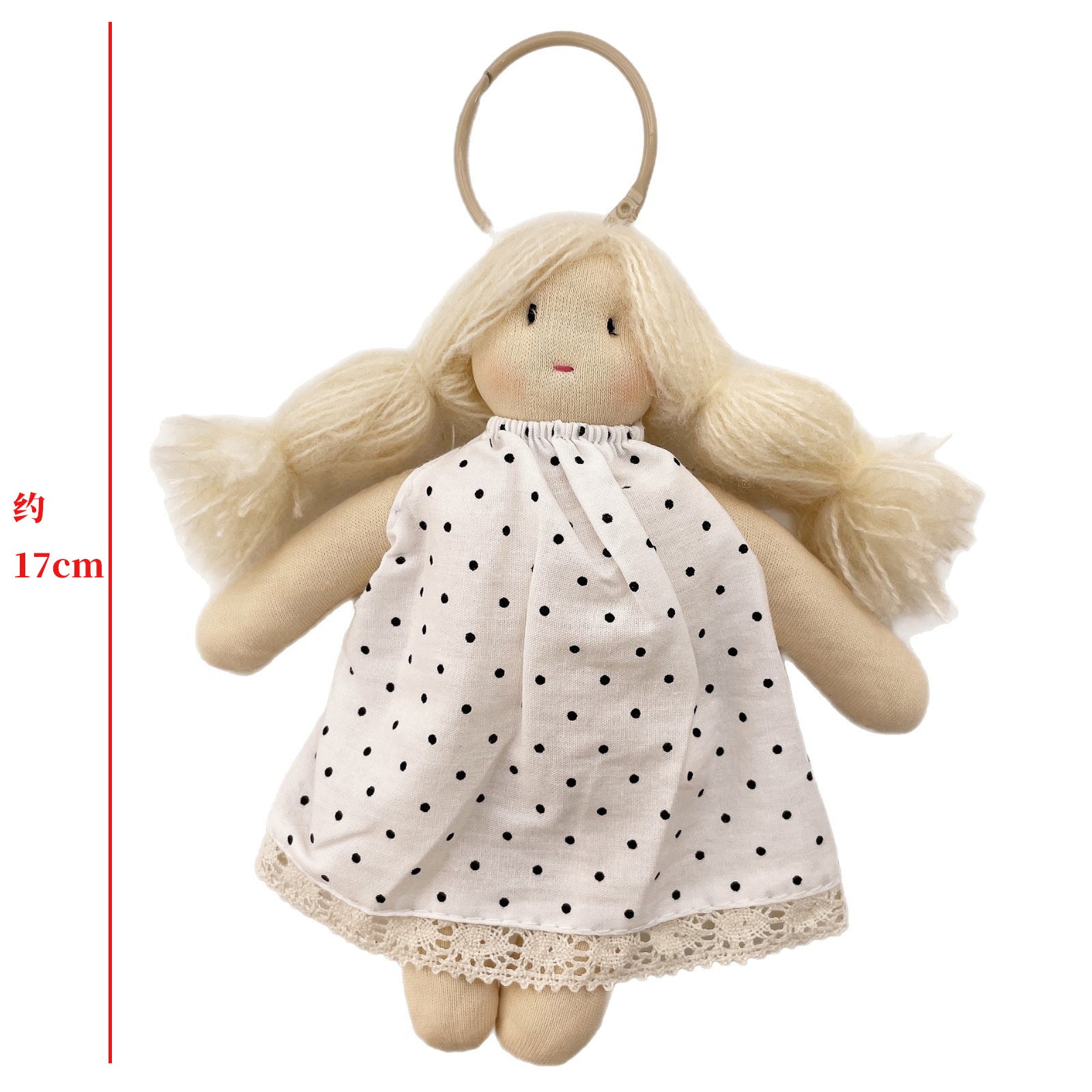 Floral Skirt Girl Doll Keychain – Handmade Cloth Pendant for Bags & Decor