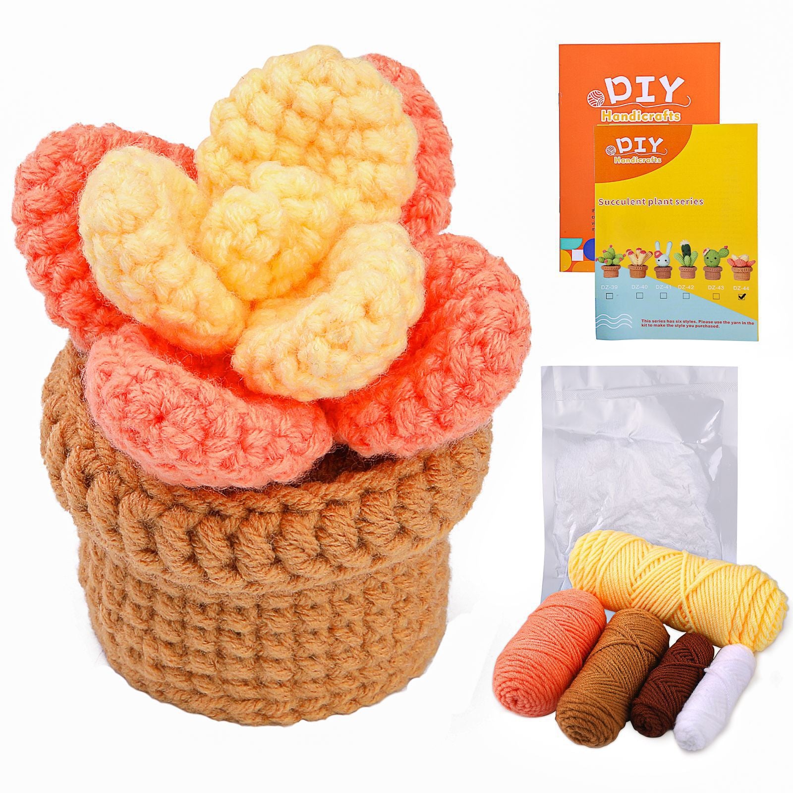 DIY Crochet Doll Kit – Knitting Plush Doll Material Package Set for Beginners