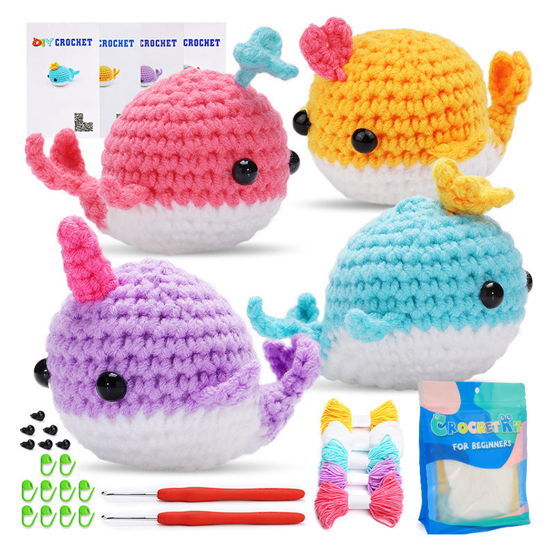 DIY Crochet Doll Kit – Knitting Plush Doll Material Package Set for Beginners